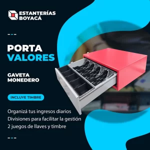 gaveta de dinero de 5 divisiones con secreto ideal para organizar el dinero