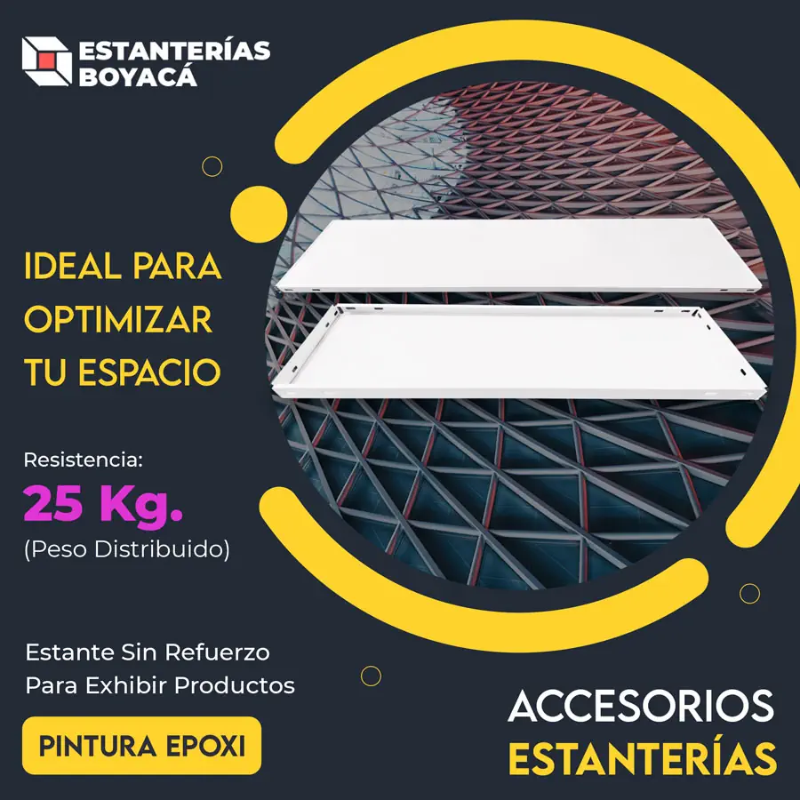 estante metalico blanco de 90 por 26 blanca para hasta 25kg