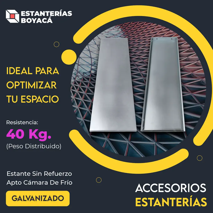 estante galvanizado de 90 por 60 plateado para hasta 40kg