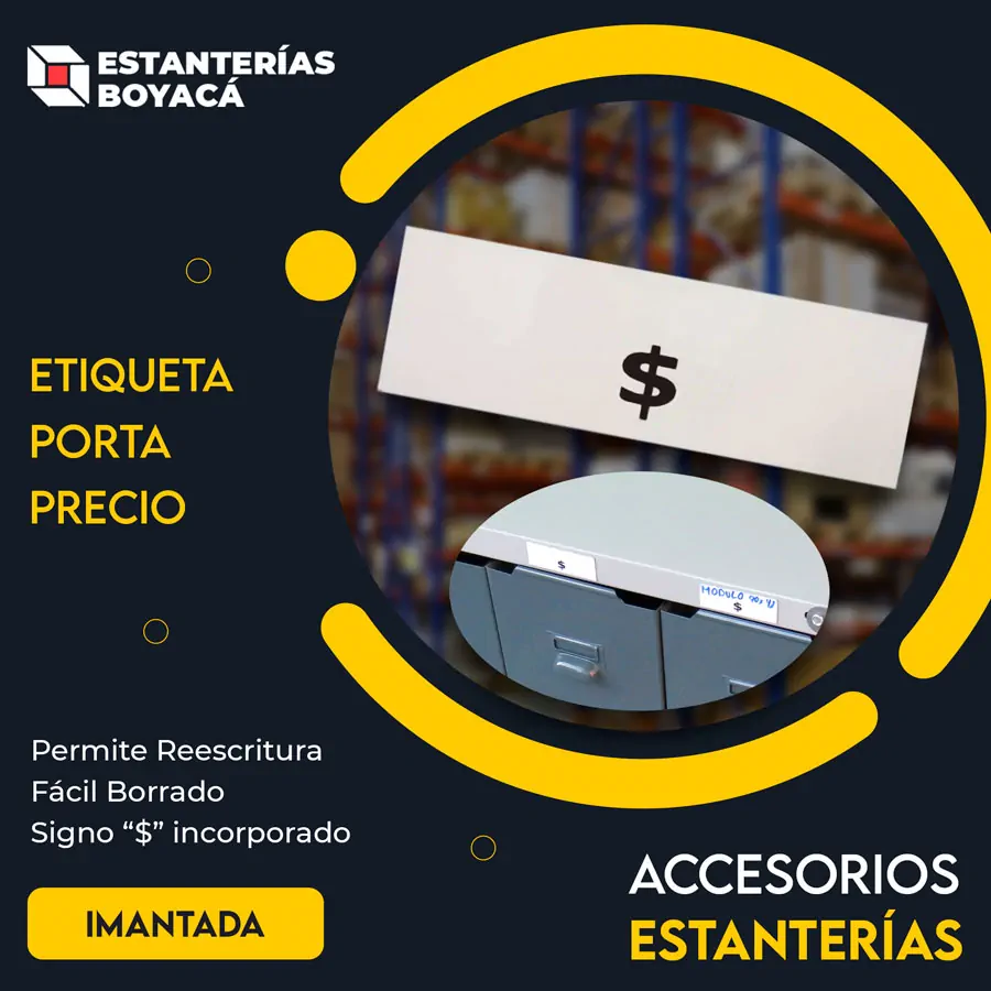 Portaprecios imantados, etiqueta para estanterias, ideal para fijar precios